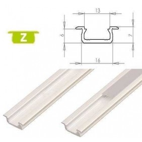Profil aluminiowy do taśm LED - wpuszczany typ Z LUMINES - biały - 2 metry