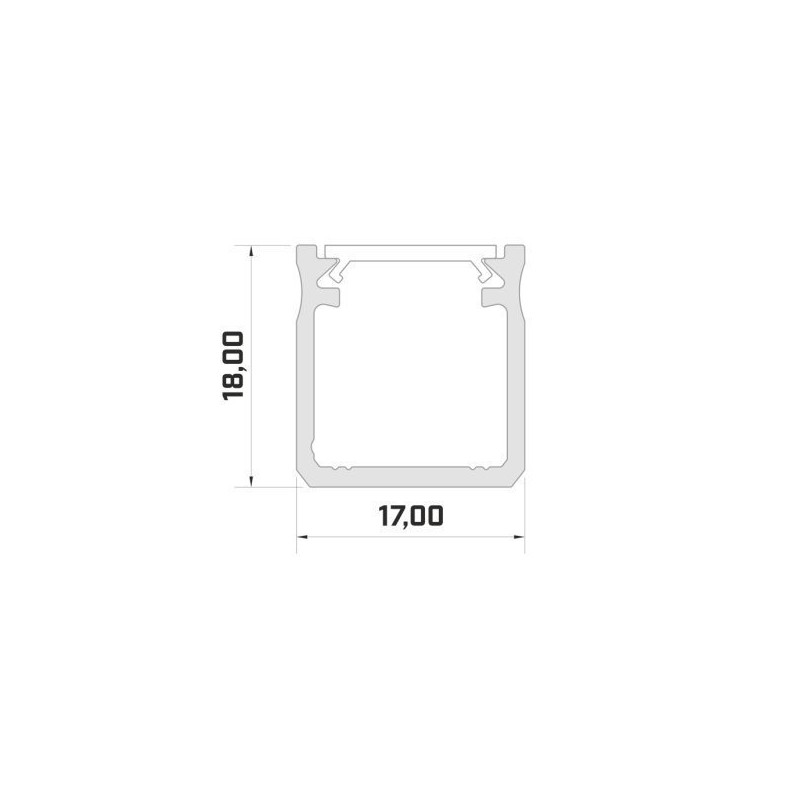 Profil aluminiowy do taśm LED - zewnętrzny typ Y LUMINES - czarny - 1 metr