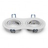 Oprawa Oczko V-TAC Aluminiowa Odlew 2xGU10 Okrągła Biała VT-783