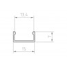 Profil LED aluminiowy P4-1 surowy - 2m