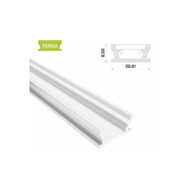 Profil LED podłogowy LUMINES Typ Terra - Biały lakierowany 1m