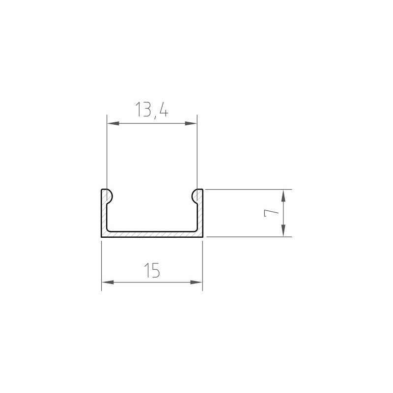 Profil LED aluminiowy P4-1 czarny - 1m