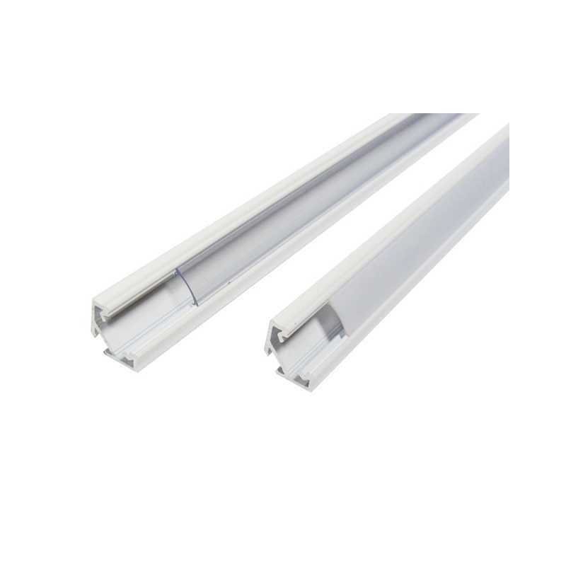 Profil aluminiowy narożnikowy do taśm LED LUMINES typ C - biały - 1 metr