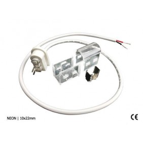 NEON LED SIDELIGHT 10x22mm | przewód przyłączeniowy | transparent wire connector ( 1pcs )
