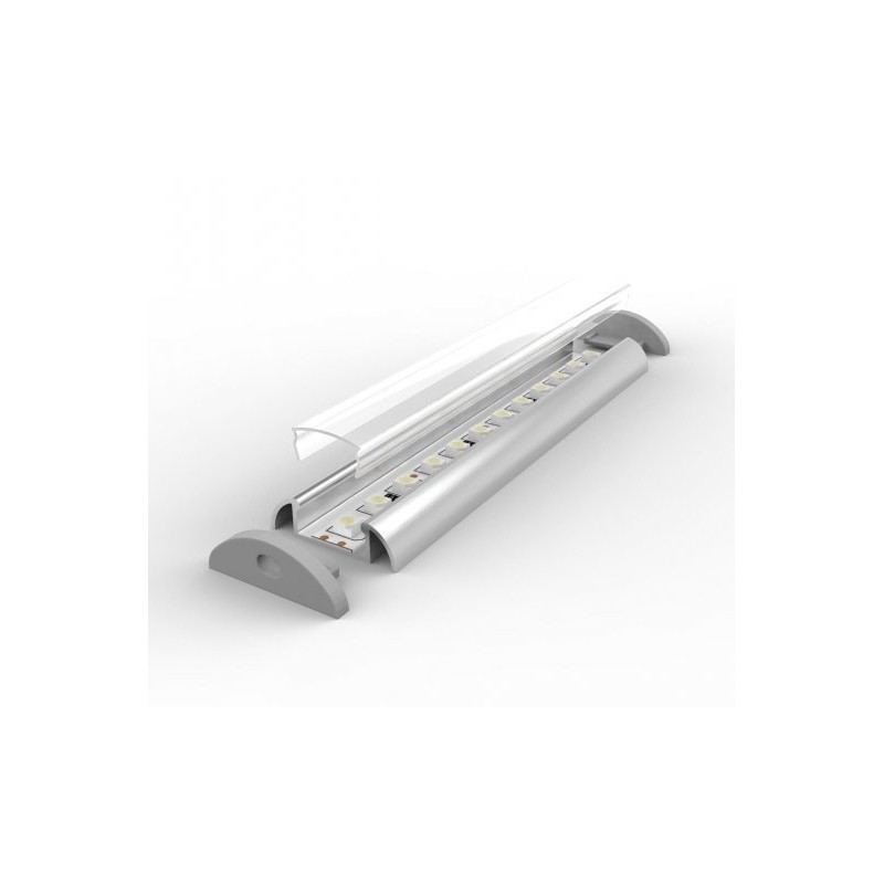 Profil LED nawierzchniowy P2-1 srebrny - 1m