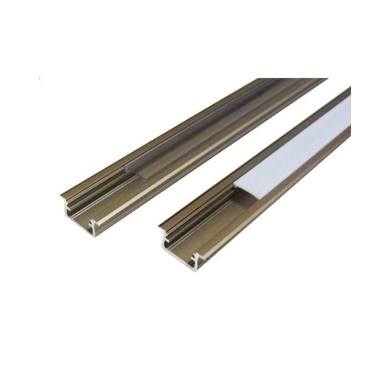 Profil aluminiowy wpuszczany do taśm LED LUMINES - inox - 1 metr