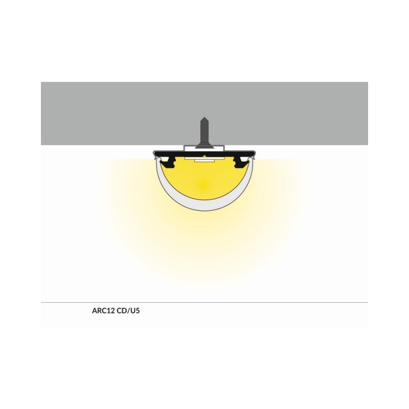 Profil elastyczny LED ARC12 czarny - 1m