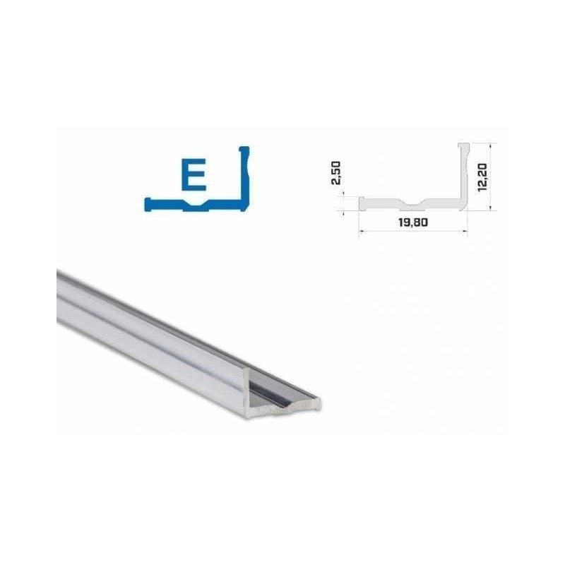 Profil aluminiowy napowierzchniowy LUMINES typ E do taśm LED - srebrny - 1 metr