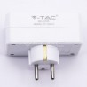 Rozgałęźnik 2x 10/16A 250V V-TAC Biały VT-1006