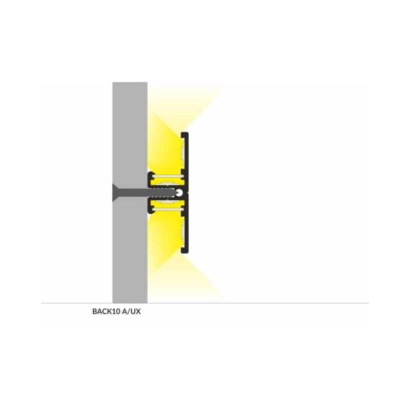 Profil LED dekoracyjny BACK10 surowy TOPMET - 1m