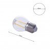 Żarówka Filamentowa LED 2W E27 G45 2700K