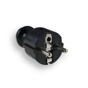 Wtyczka prosta z uziemieniem WT-30-2 CZARNA