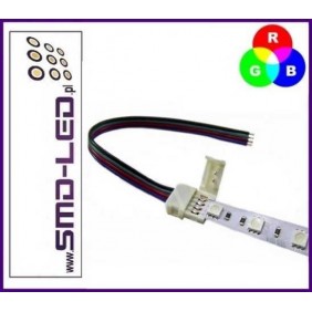 Złączka jednostronna z przewodem do taśm LED RGB 10 mm