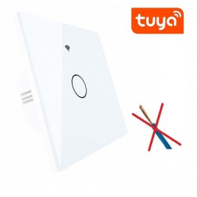 Włącznik światła WiFi Tuya Smart bez żyły N - pojedynczy