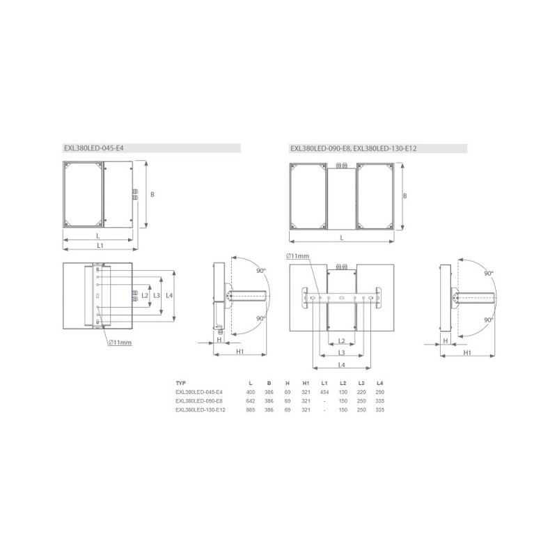 Naświetlacz przeciwwybuchowy EXL380LED 146W IP65
