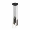 P0461-09C-P7Sd Loya Lampa Wisząca Czarny Mat+Złota/Matt Black+French Gold