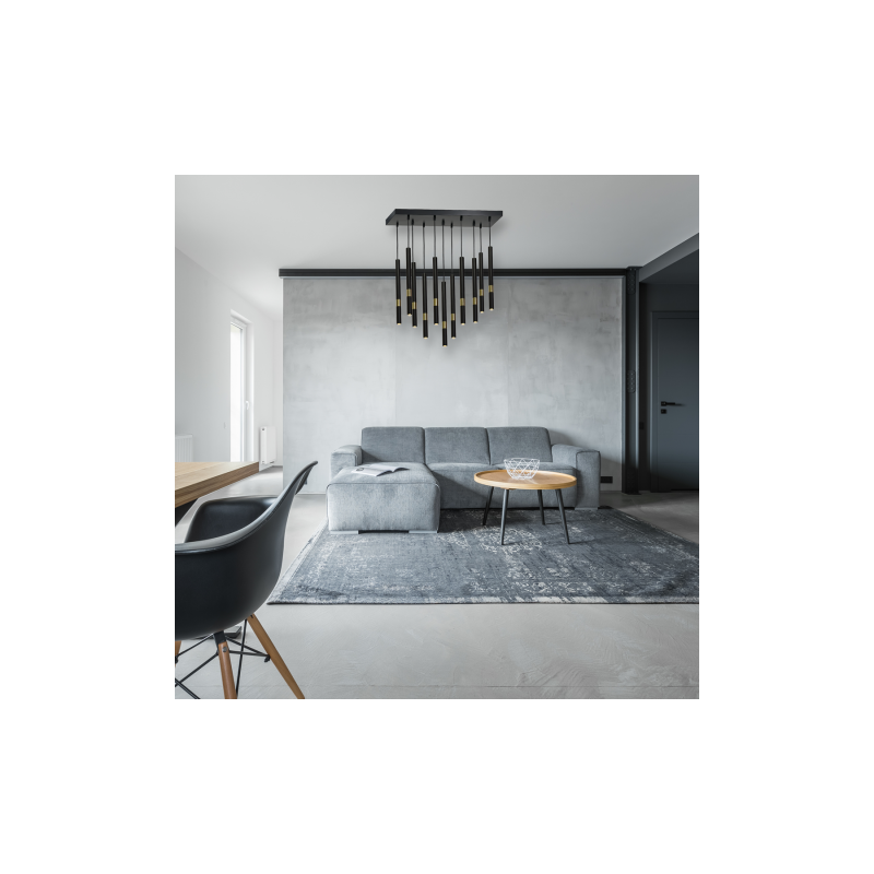 Lampa wisząca MONZA BLACK / GOLD 11xG9 8W