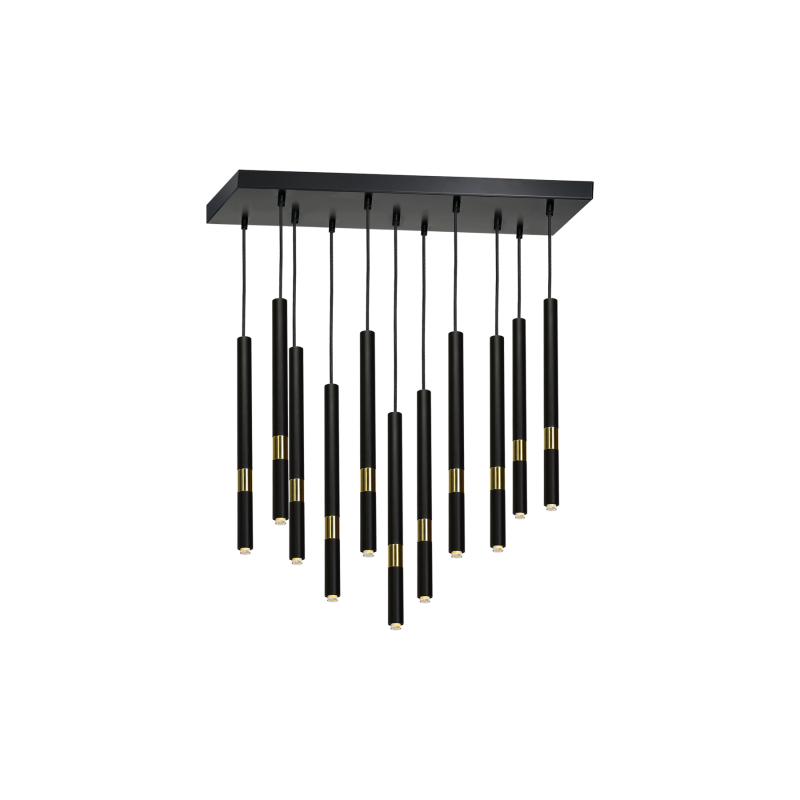 Lampa wisząca MONZA BLACK / GOLD 11xG9 8W