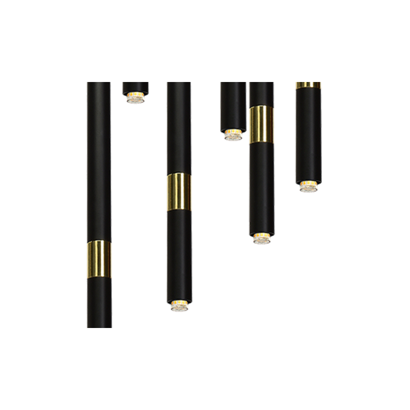 Lampa wisząca MONZA BLACK / GOLD 7xG9 8W