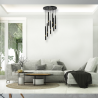 Lampa wisząca MONZA BLACK / GOLD 7xG9 8W