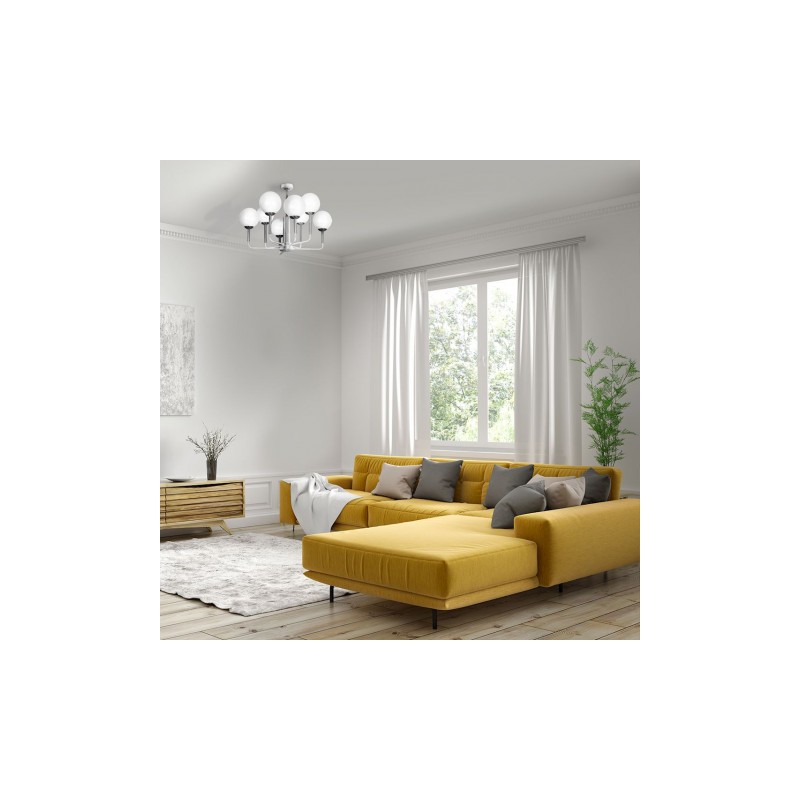 Żyrandol GENEVA WHITE 8xE14