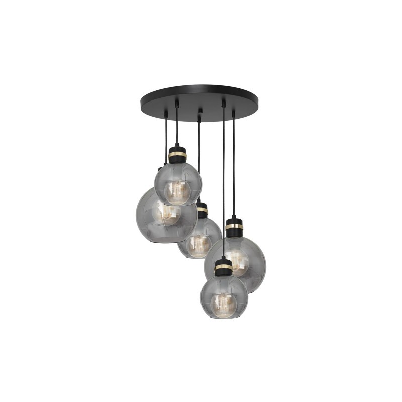 Lampa wisząca OMEGA BLACK / GOLD 5xE27  Koło