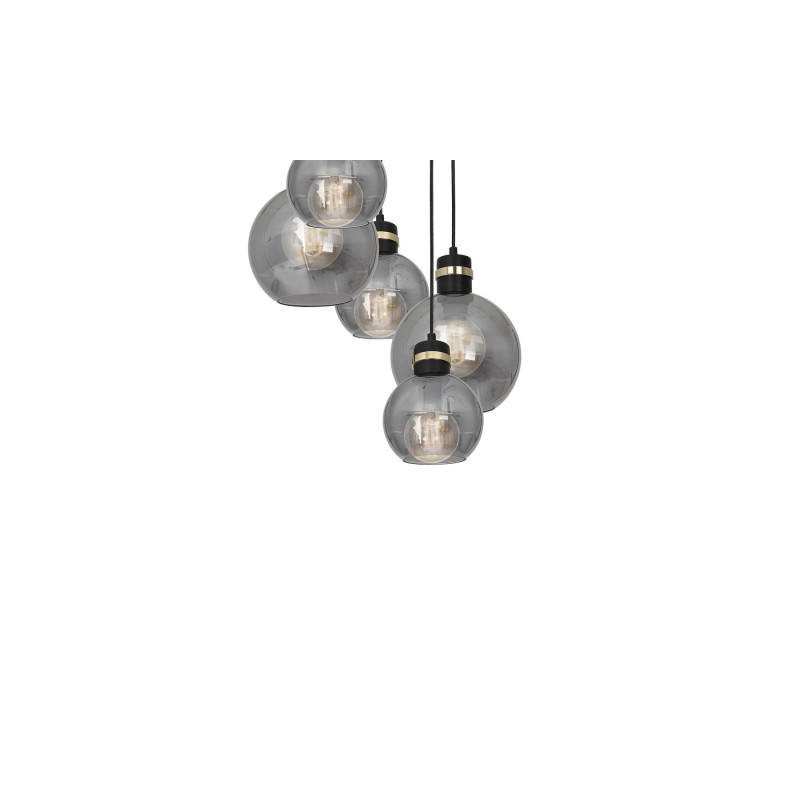 Lampa wisząca OMEGA BLACK / GOLD 5xE27  Koło