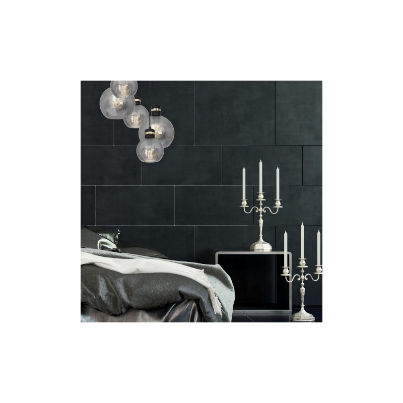 Lampa wisząca OMEGA BLACK / GOLD 5xE27  Koło
