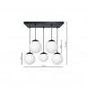 Lampa wisząca LIMA BLACK 5xE14