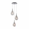 Md1921-3B-Clear Bastoni Lampa Wisząca Chrome