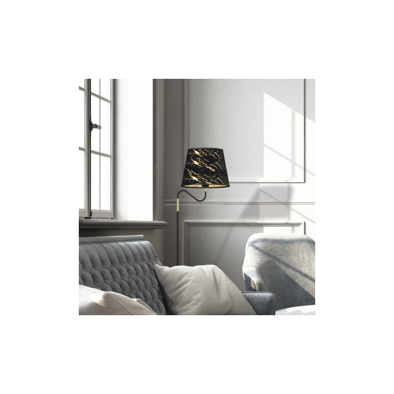 Lampa stojąca HERMES Black/Gold 1xE27