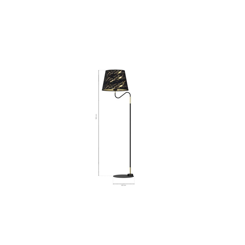 Lampa stojąca HERMES Black/Gold 1xE27