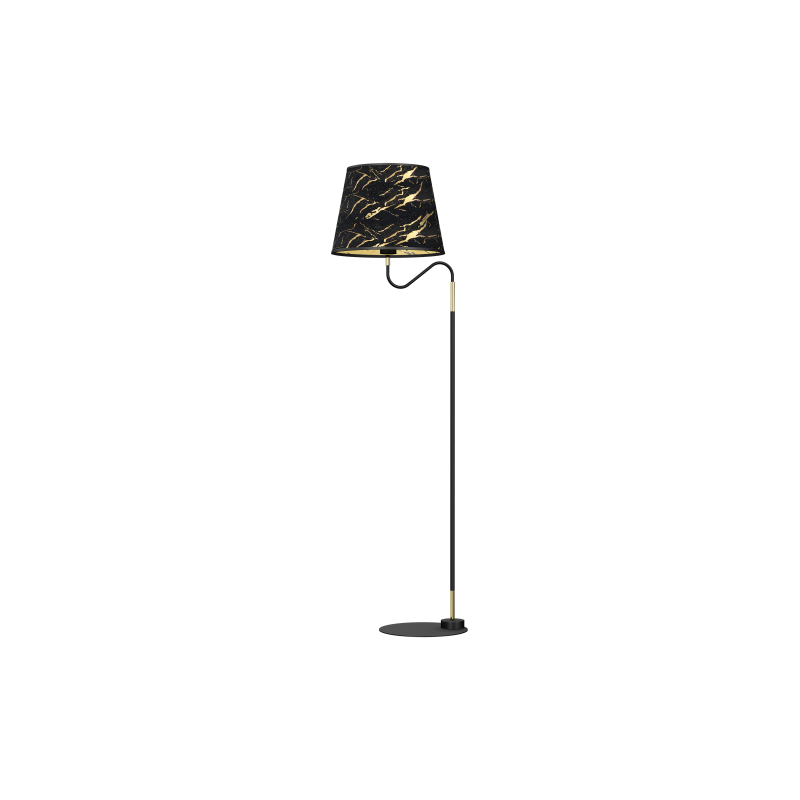 Lampa stojąca HERMES Black/Gold 1xE27