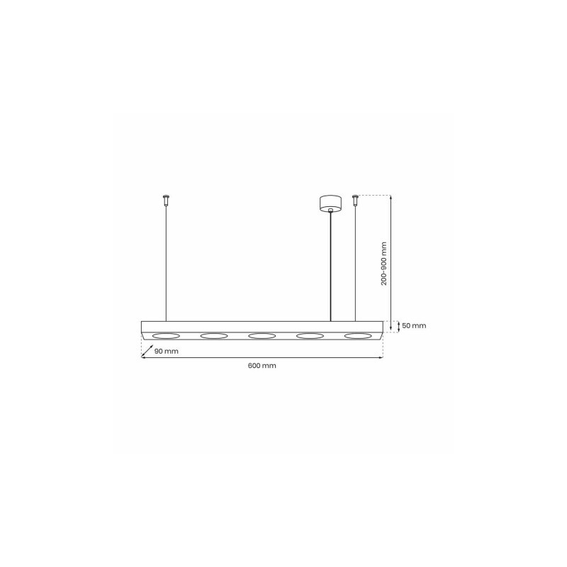 Lampa wisząca ALEXANDER 5xGX53
