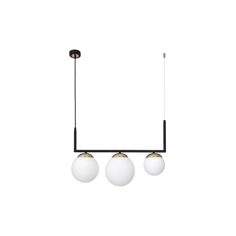 Lampa wisząca SPARTA BLACK / GOLD 3xE14
