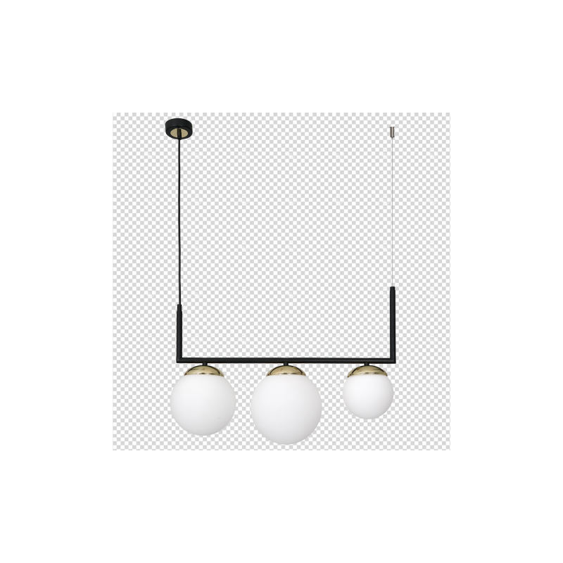 Lampa wisząca SPARTA BLACK / GOLD 3xE14