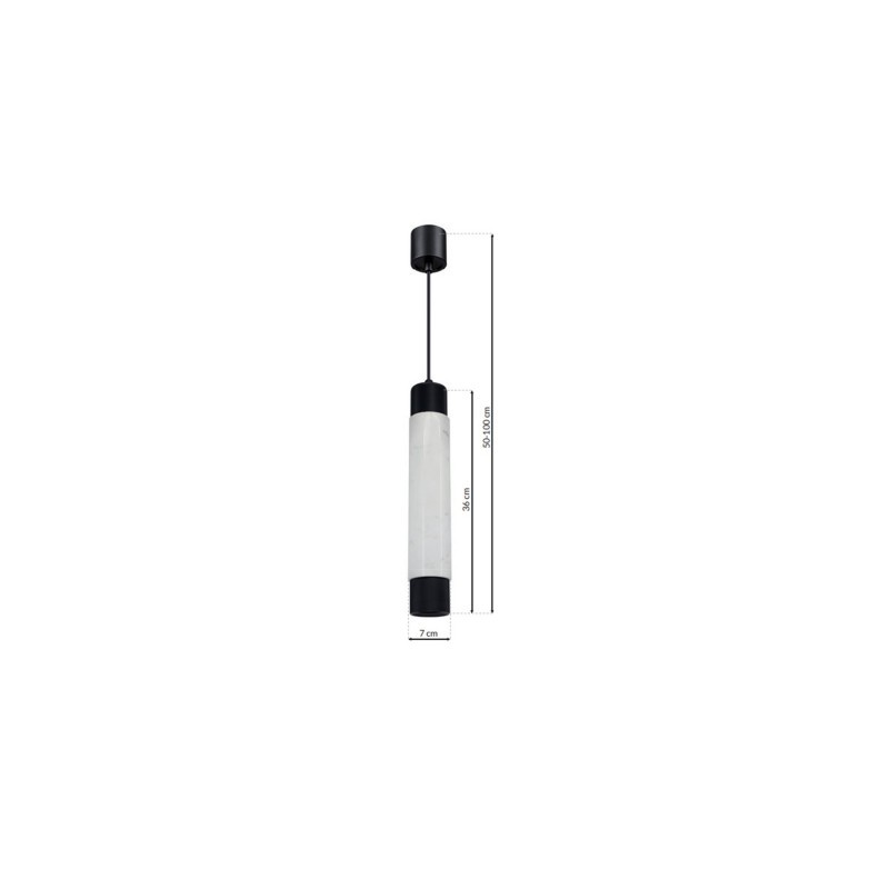 Lampa wisząca MARBLE WHITE/BLACK 1xGU10