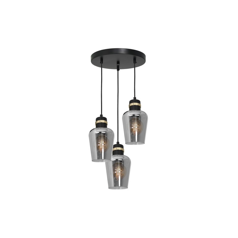 Lampa wisząca RICHMOND BLACK / GOLD 3xE27  Koło
