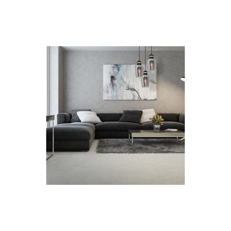 Lampa wisząca RICHMOND BLACK / GOLD 3xE27  Koło
