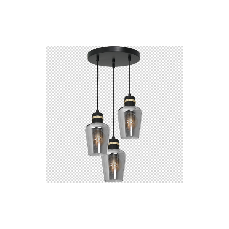 Lampa wisząca RICHMOND BLACK / GOLD 3xE27  Koło