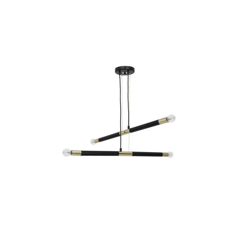 Lampa wisząca BASTONE BLACK / GOLD 4xE14