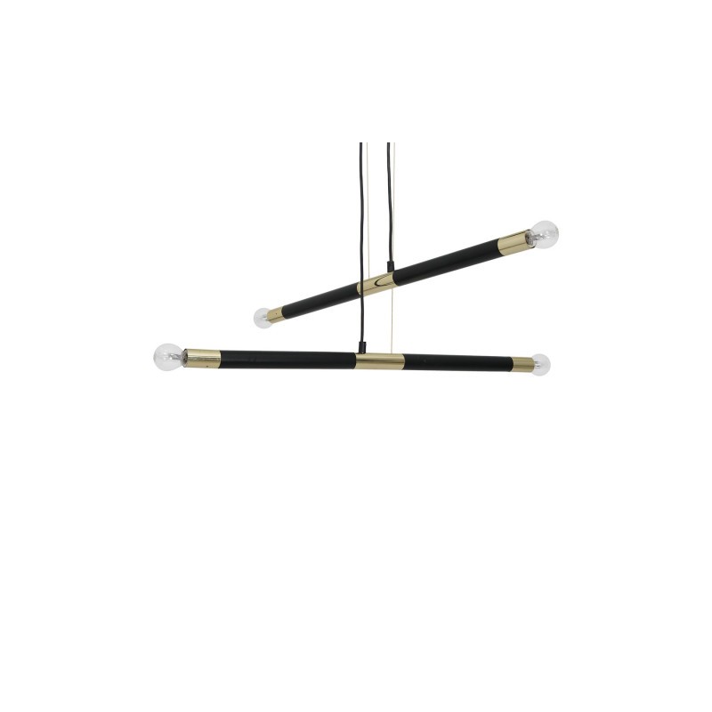Lampa wisząca BASTONE BLACK / GOLD 4xE14