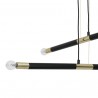 Lampa wisząca BASTONE BLACK / GOLD 4xE14