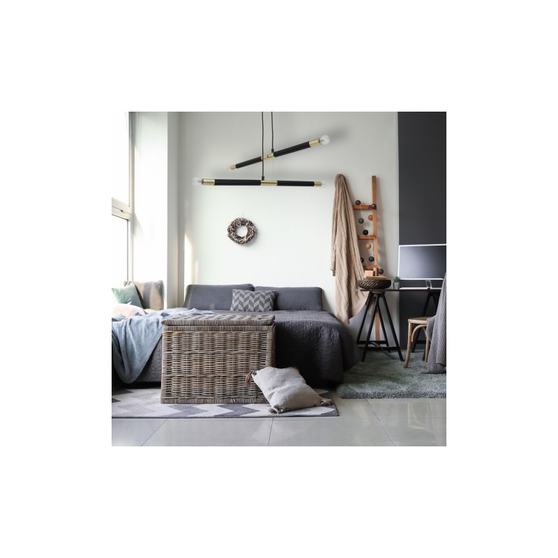 Lampa wisząca BASTONE BLACK / GOLD 4xE14