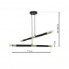 Lampa wisząca BASTONE BLACK / GOLD 4xE14