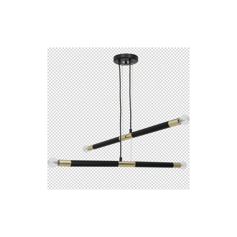 Lampa wisząca BASTONE BLACK / GOLD 4xE14