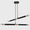 Lampa wisząca BASTONE BLACK / GOLD 4xE14