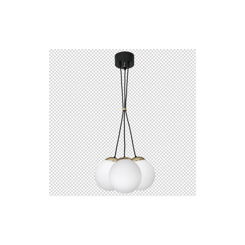 Lampa wisząca SPARTA BLACK / GOLD 3xE14