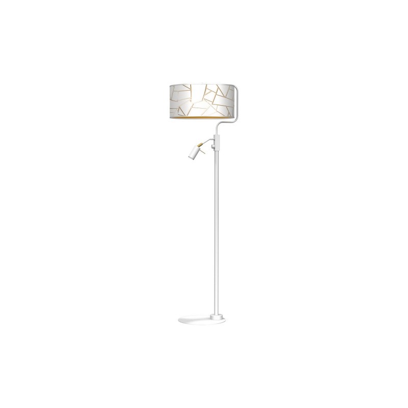 Lampa podłogowa ZIGGY WHITE White/Gold 1xE27 +        1x mini GU10