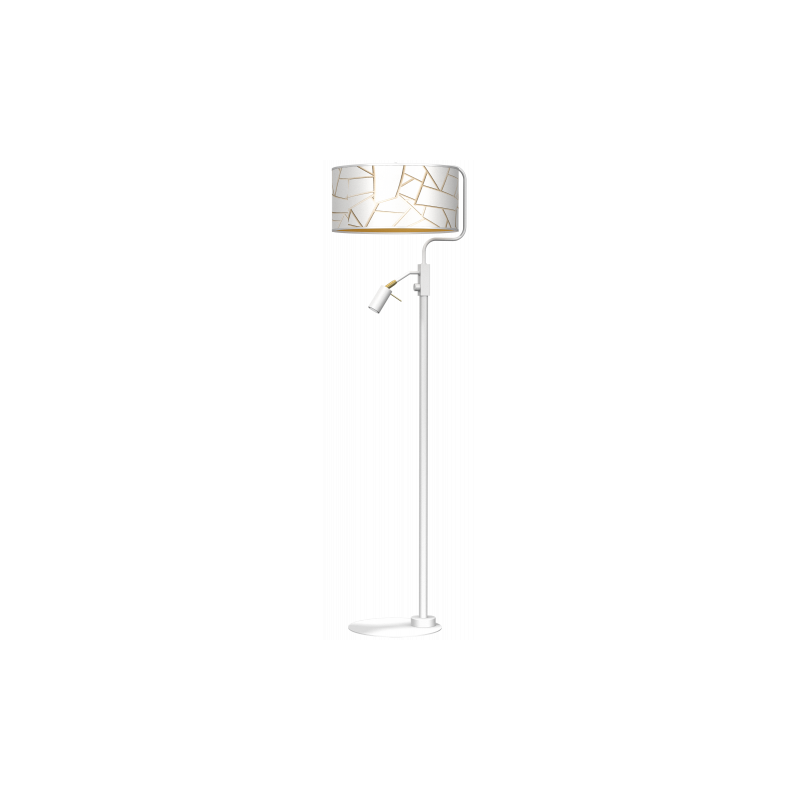 Lampa podłogowa ZIGGY WHITE White/Gold 1xE27 +        1x mini GU10